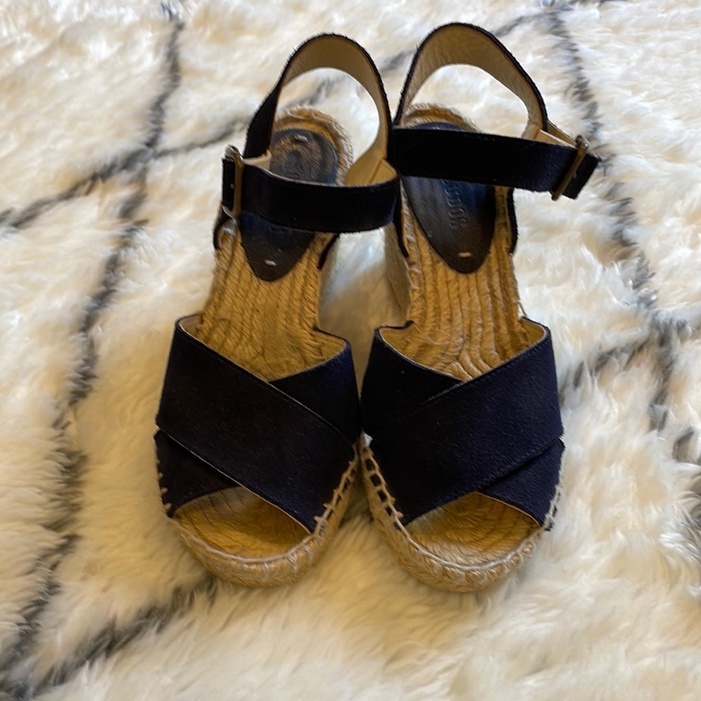 Soludos navy blue espadrilles size 6